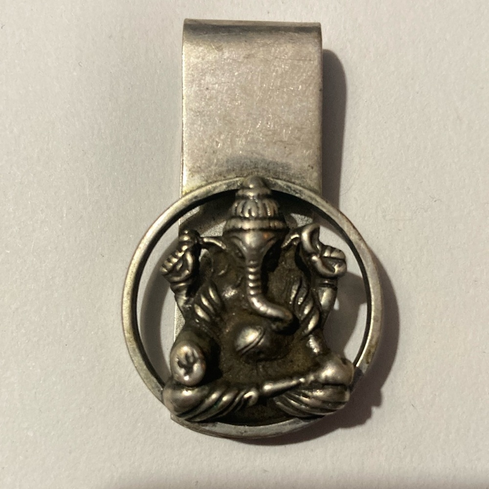 Silver Ganesh Money Clip